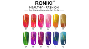 RONIKI NEW PRODUCT COLOR CHANGING CHAMELEON CAT’S EYE GEL