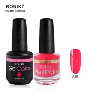 RONIKI Private Label UV Led Matching Color Gel Polish And Nail Polish Set