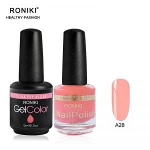 RONIKI Private Label UV Led Matching Color Gel Polish And Nail Polish Set