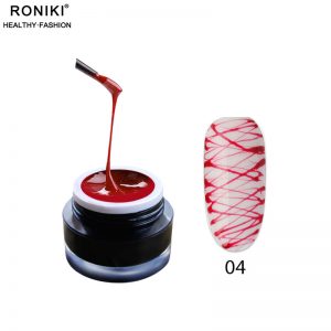 RONIKI OEM custom private label DIY spider line nail art gel soak off semi permanent uv spider gel polish for nail wholesale