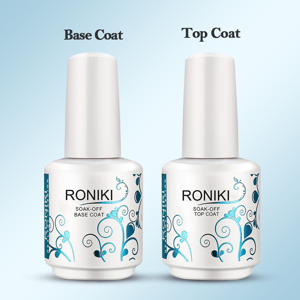RONIKI Factory OEM ODM Clear UV Nail Gel Polish Top Coat